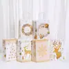 Serie Navideña de Platino Bolsa de Papel de Mano Nochebuena Bolsa de Regalo Navideño Centro Comercial Bolsa de Compras Fabricante Al por Mayor