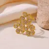 Anillo Transfronterizo Multicolor de Acero de Titanio, Versátil, de Nicho, Gama Alta, Imitación de Jade, Versátil, Anillo Estilo Retro para Mujer, Chapado en Oro