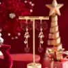 Serie de Pendientes de Clip Navideños ~ Otoño e Invierno Nuevos Pendientes de Árbol de Navidad Estrella Pendientes Sentido Avanzado Explosiones Pendientes de Moda