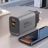 Nuevo Cargador de 150W para Todos los Protocolos, Pequeño Electrodoméstico de Viaje, Cabezal de Carga Rápida con Múltiples Puertos A+C Cabezal de Carga Gris