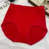 Calcinha Vermelha Feminina de Cintura Alta para o Ano de Nascimento, Sem Costura, Respirável, que Abraça o Quadril, Forro Antibacteriano, Tanga Feminina