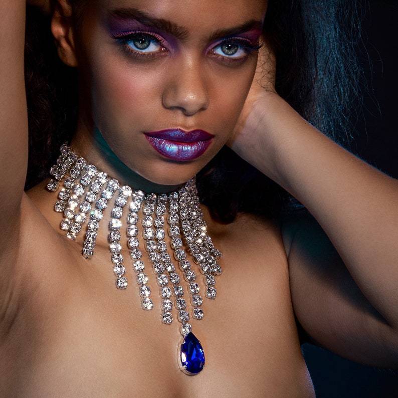 Raindrop Waterfall Necklace  A