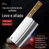 Faca de cozinha Longquan forjada em aço de três camadas, faca de fatiar em aço laminado, faca para cortar carne, faca de chef doméstica, faca de cozinha de aço inoxidável com fio afiado