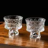 Taza de Vidrio Alta Creativa Mini Ins para Uso Doméstico, Taza de Vidrio con Forma de Montaña, Copas de Vino Blanco de 0.05 kg, Copas de Vino Pequeñas, Vasos de Chupito, Tazas de Té