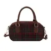 Bolsa de Cuadros Nueva Otoño 2025 Moda de Nicho Bolso de Hombro con Temperamento Bolso de Hombro de Mano Nuevo de Moda para Mujer