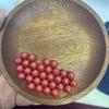 Cinzabar Contas Soltas Redondas Contas Únicas Material de Tecelagem DIY Alto Conteúdo Vermelho Contas Pedra Bruta Acessórios de Pulseira para Mulheres