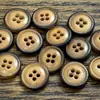Botones de Fruta Natural Vintage Desgastados para Cortavientos Abrigo Suéter Cárdigan Botones Hechos a Mano DIY Bordes Quemados Botones Decorativos