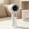 Novo Mini Ventilador Portátil Manual Inteligente com Display Digital para Exterior com Base de Suporte Ventilador de Mesa com Carregamento USB