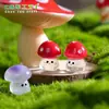 Nuevo producto transfronterizo: figuras de hongos que brillan en la oscuridad, lindos adornos pequeños, accesorios de decoración para manualidades, decoraciones para terrarios de musgo en miniatura y piezas decorativas pequeñas