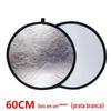 Refletor Fotográfico Dobrável e Portátil para Retratos, Iluminação de Beleza, Placa de Luz Suave Fotográfica Cinco em Um Prata/Branco Dourado-Prata