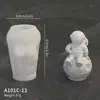 Molde de Resina de Astronauta Lunar DIY Astronauta de Dibujos Animados Yeso de Aromaterapia Decoración de Mesa Molde de Silicona para Apretar