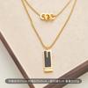 2026 Nuevo Collar de Acero de Titanio para Mujer, Cadena Larga de Suéter de Moda de Nicho de Lujo Ligero de Gama Alta para Otoño e Invierno, Joyería de Acero Inoxidable