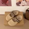 Mules de Verano Tejidos Estilo Birkenstock Retro Transpirables para Usar con Faldas, Zapatillas de Media Caña de Punta Cerrada, Nuevo Modelo 2026 con Aumento Oculto de Altura