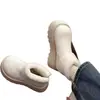 Botas de nieve populares de suela gruesa, que aumentan la altura, para mujer, nueva colección de invierno 2026, forradas de polar, cálidas, botines cortos esponjosos, zapatillas de algodón de gran tamaño a la moda