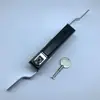 MS834-1 TC06-1 seguro de biela negro, cerradura de puerta de gabinete eléctrico, cerradura de puerta de panel de distribución de alto y bajo voltaje, cerradura de gabinete