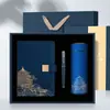 Caja de Regalo Set de Cuaderno A5 Bloc de Notas Registro de Reuniones de Empresa Negocios Portátil Oficina de Negocios