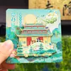Imán de Refrigerador de Metal Harbin Beijing Hangzhou Nanjing Xiamen Shanghai Monumento de la Ciudad Guochao Wenchuang Imán de Refrigerador