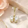 Moda Europea y Americana Lujo Ligero Joyería para Piercing de Ombligo con Pedrería Tendencia Venta Caliente Moda Piercing Joyería de Lazo Al por Mayor Mujer Plata