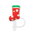 Tampa de palito de Natal personalizada transfronteiriça, capa de palito removível de silicone macio de desenho animado, plugue à prova de poeira, tampa de palito de silicone