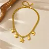 Cadena de Colgante Estilo Playa Creativo Personalizado Transfronterizo Europeo y Americano Serie Océano Acero Inoxidable Chapado en Oro Collar de Estrella de Mar Tortuga