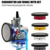 Carburador de Motocicleta Cabeça de Cogumelo Pwk30 34mm Tipo Estreito Copo de Filtro de Ar CNC Boca de Sino 50 55mm com Tela de Filtro