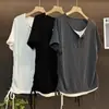 Chaqueta de manga corta de dos piezas falsas con cordón en la cintura y costuras coreanas, tendencia ins, talla grande para mujer de 300 kg, suelta, que cubre la carne, moda casual