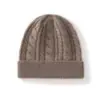 Gorro de Punto de Cachemira 2025 Otoño e Invierno Nuevo Estilo Unisex Moda Cable Tejido Casual Cálido Protección para Orejas y Frío