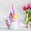 2026 Nueva Decoración de Pascua Transfronteriza Regalo Pequeño Muñeco Sin Rostro Conejo de Pascua Tela