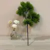 Planta Simulada de Aguja de Pino Pinus bungeana 45-Rama Una Pieza Rama Falsa de Pino Hojas Planta Verde Planta en Maceta Pino de Bienvenida Proyecto de Paisajismo