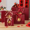 Bolso de mano rojo brillante exquisito para amor, caja de dulces, bolsa de regalo de agradecimiento de boda para dulces, bolsa de dulces para recuerdos de boda, bolsa de regalo de boda