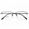 Armazones para Lentes Danyang Ultraligeros de Titanio Puro, Lentes Graduados de Media Montura a la Moda para Hombres y Mujeres, Armazones con Filtro de Luz Azul 50030