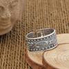 999 Joyería Hombres y Mujeres Piscis Sutra del Corazón Anillo Abierto Puro Anillo de Escritura Grabada Retro