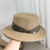 Sombrero de Paja Artístico Retro Estilo Francés, Sombrero de Paja Plano de Moda y Sencillo, Sombrero de Playa con Protección Solar para Vacaciones en la Playa