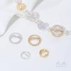 Anillo de Cuentas de Montaje Semiesférico de Planeta con Conservación de Color Oro de 14K Material de Accesorios de Joyería DIY