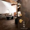 Anillo de Crecimiento Vintage Venta Directa de Fábrica Piso Laminado Negro Desgastado Estilo Wabi-Sabi Casa de Huéspedes Antigua Uso Doméstico Ecológico