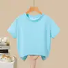 Camisetas personalizadas de algodón para niños, cuello redondo, manga corta, uniformes de clase de kínder, camisas culturales de algodón puro, camisetas publicitarias, se pueden imprimir con texto, pedido mínimo de una pieza