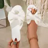 Sandalias de slip-on planas y ligeras, nuevas, de estilo europeo y americano, para cruzar fronteras, para mujer, con lazo, color liso, al por mayor, talla grande