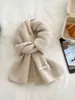 Cachecol de Tricô Liso Misturado com Lã Caseiro do Fabricante para Mulheres no Outono e Inverno, Versátil Macio e Ceroso Estudante Quente Cachecol de Casal