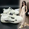 Zapatos de malla casual para mujer con diseño de grulla blanca 2026 nuevos zapatos deportivos de verano ultra-ligeros versátiles de corte bajo planos con tacón cuadrado y diseño calado
