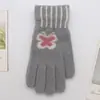 Guantes de Invierno de Cinco Dedos con Pantalla Táctil 2026, Lindos, Tejidos, Forrados de Felpa, Cálidos, de Dedos Divididos, para Ciclismo, Guantes a Prueba de Frío para Mujer