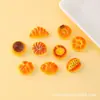 Brilhante pão assado simulação comida brinquedo cola de creme DIY grampo de cabelo chaveiro copo de água acessórios de resina