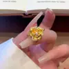 Anillo Abierto Geométrico Redondo de Circonita Estilo Medieval Retro Nicho Anillo de Alta Gama Temperamento Lujo Ligero Joyería de Mano Venta al por Mayor