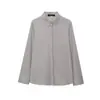 Exportação Transfronteiriça Roupas Femininas Verão 2025 Estilo Europeu e Americano Cor Lisa Camisa + Conjunto de Calça Casual Feminino D6240460/59F
