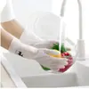 Luvas de Lavar Femininas Borracha Cozinha Lavar Legumes Tarefas Domésticas Limpeza Tipo Durável Ajuste Fino Impermeável Luvas de Lavar