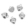 Ins Colgante de Amor Diamante Blanco diy Acero Inoxidable 304 Oro 18K Colgante para Pulsera Aretes de Estrella Accesorios
