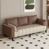 Sofá Minimalista de Cuero con Forma de Garra de Gato, Sin Lavar, para Apartamentos Pequeños, Salas de Estar, Casas de Alquiler, Salones de Belleza, de Dos Plazas, de Tres Plazas, Sofá con Bloques de Color, Otros