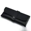 Lote de fábrica Estuche para gafas de un solo clavo en stock Bolsa para gafas de cuero negro Bolsa para gafas portátil Caja de almacenamiento para gafas de sol Imprimible