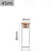 Tubo con Tapa de Bambú de Boca Recta de 30 mm Botella de Vidrio Tubo de Ensayo de Vidrio de Alto Borosilicato Botella de Vidrio Botella de los Deseos Botella Dispensadora de Té