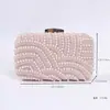 Bolso de Noche Retro de Perlas Europeo y Americano, Bolso de Acrílico Hecho a Mano con Cuentas, Cartera Elegante de Fiesta para Dama, Bolso de Hombro y Cruzado