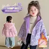 Chaqueta Polar de Felpa para Niños 2025 Nuevo Estilo Chaqueta Reversible para Niñas Otoño e Invierno Top Cálido Ropa de Invierno para Bebé